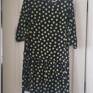 Nwot- Gap navy &fluorescent polka dots sz6